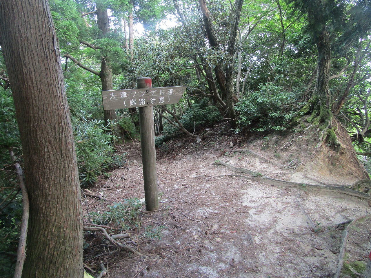 雄松山荘への分岐点